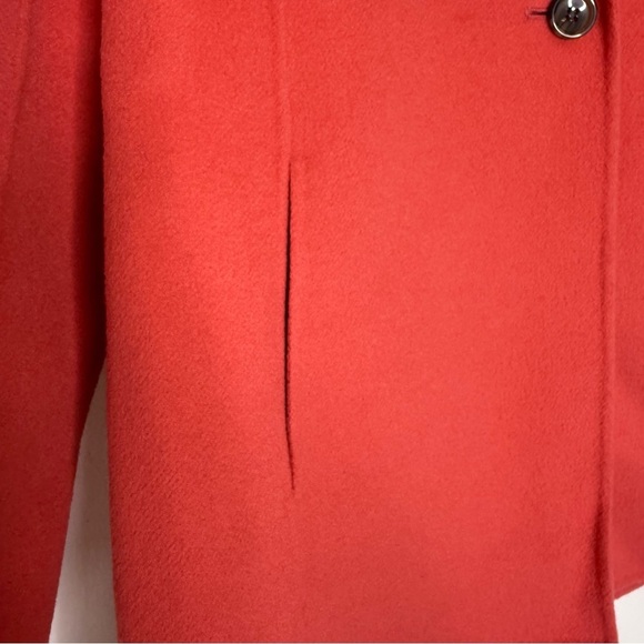 Talbots Petite Wool Blend Boyfriend Sweater Blazer | Coral Pink | Size 6P - Picture 4 of 6